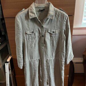 DKNY Casual drawstring mini dress - khaki